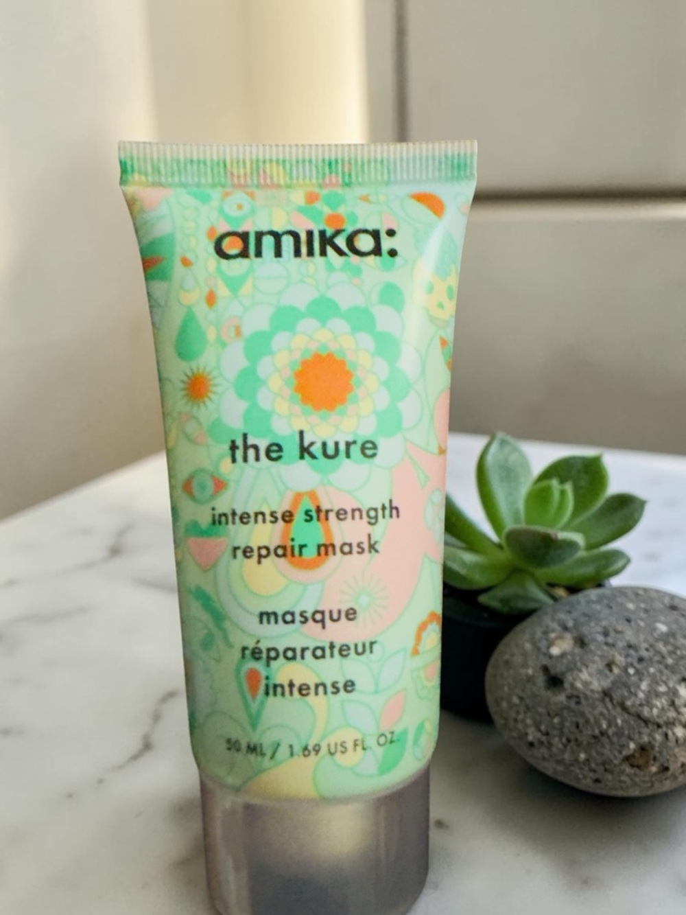 Amika The Kure Intense Strength Repair Mask 50mL – Travel Size Hair Treatments